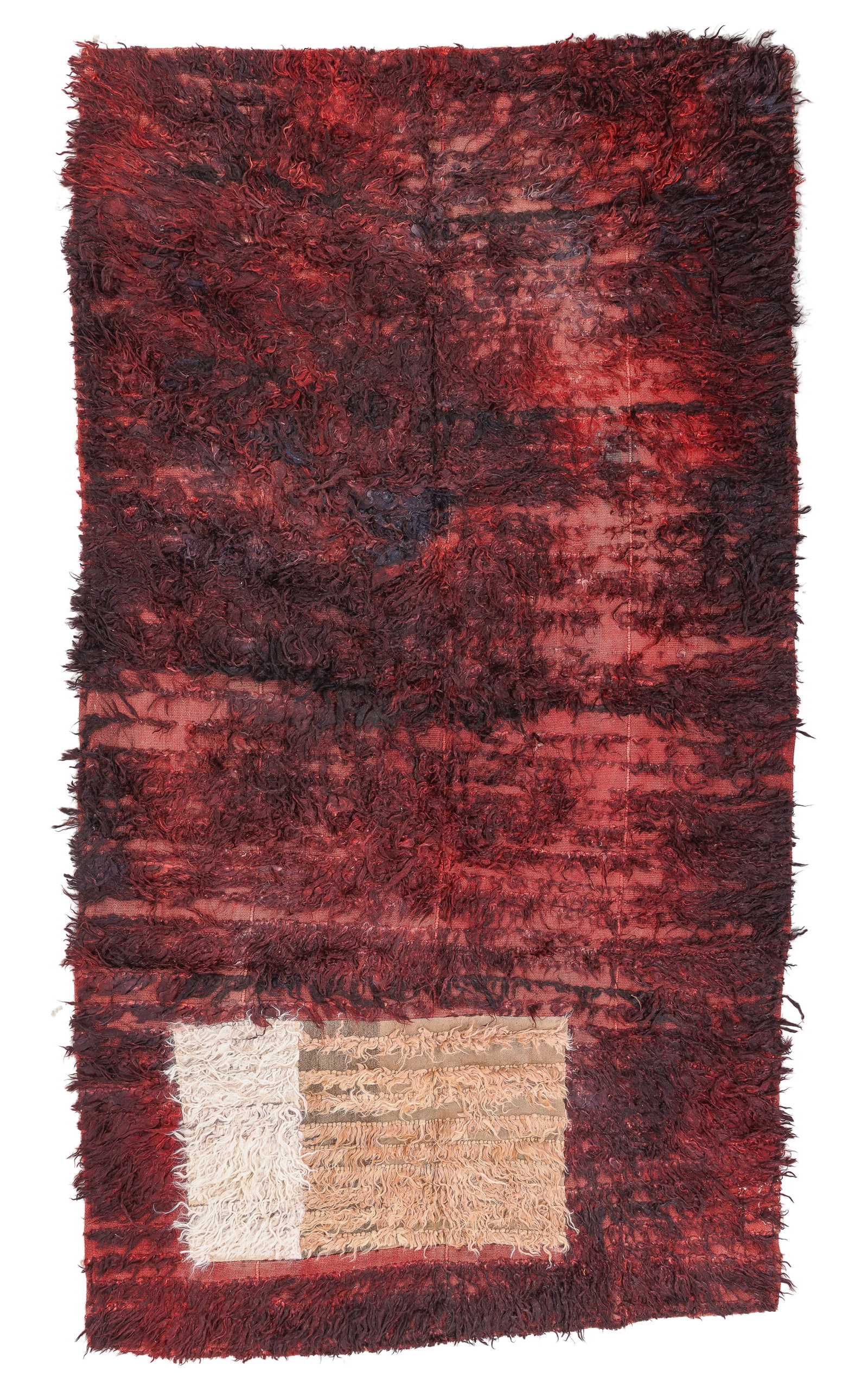 Large Anatolian Tulu/Filikli Rug, Turkey, Early 20th C., 5'1'' x 9'0'': Large Anatolian Tulu/Filikli Rug, Turkey, Early 20th C., 5'1'' x 9'0'' (155 x 274 cm). Weight: 19 lbs. Material: mohair wool pile, wool warp, wool weft.