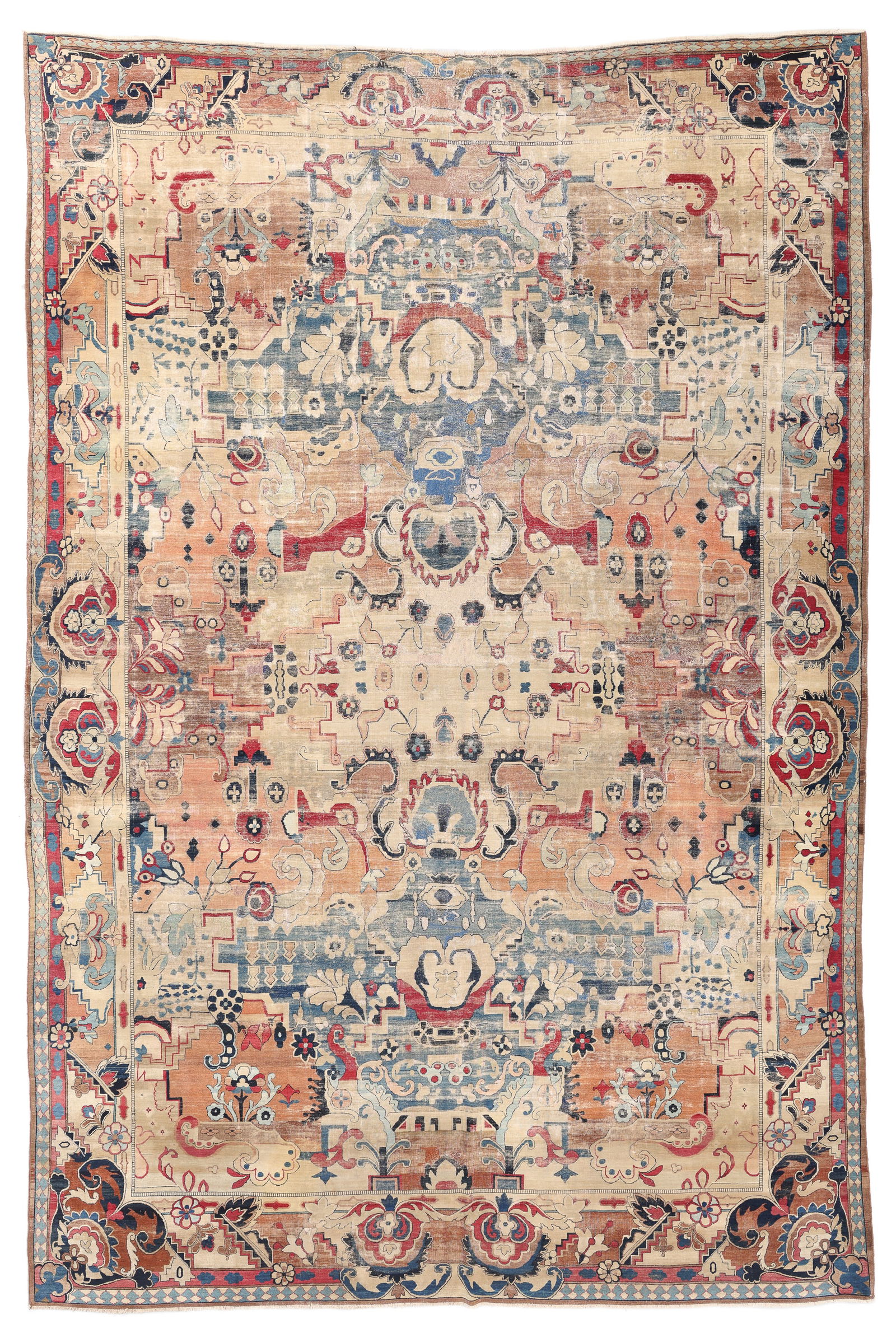 Early Lavar Kerman Rug, Persia, 19th C., 9'9'' x 15'4'' (1 of 5)