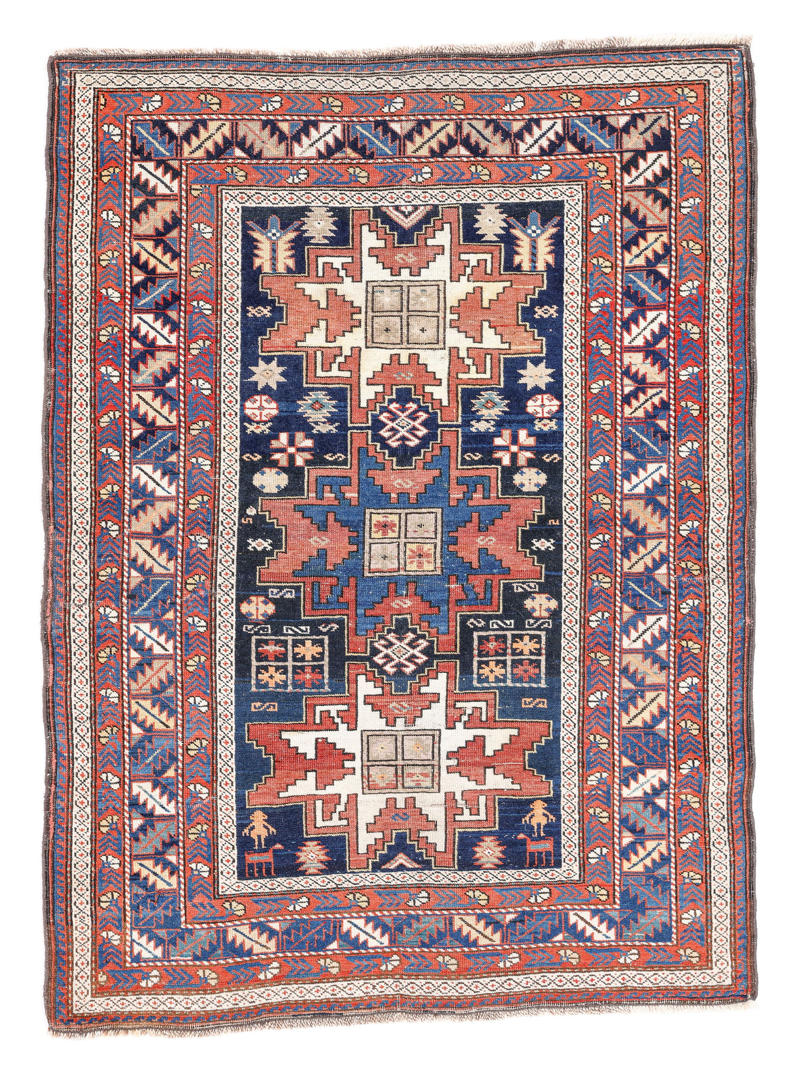 Kuba Lesghi Rug, Caucasus, Ca. 1890, 3'3'' x 4'4'' (1 of 4)