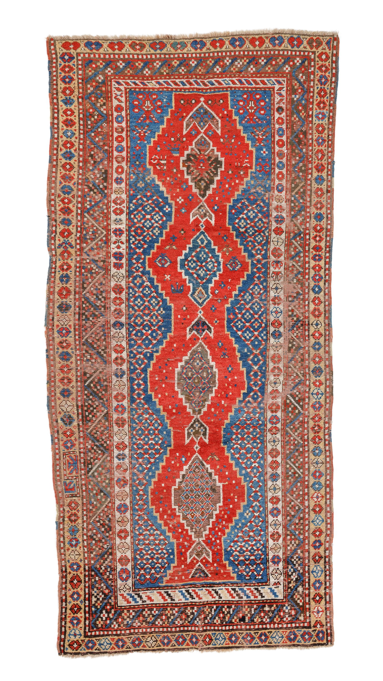 Kazak Rug, Caucasus, Ca. 1880, 3'7'' x 7'9'' (1 of 4)