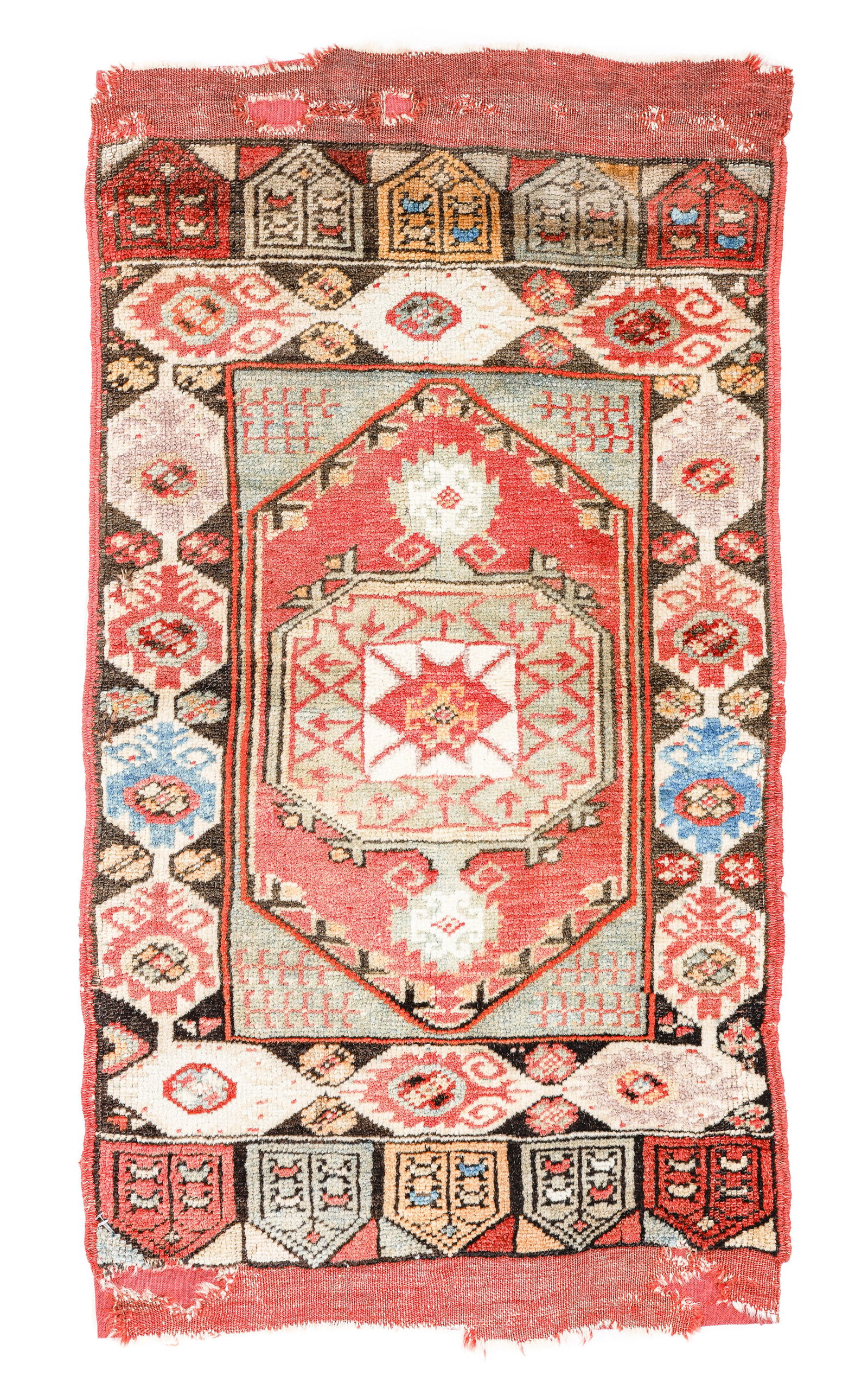 Konya Yastik, Turkey, Late 19th C., 1'9'' x 3'2'' (1 of 4)
