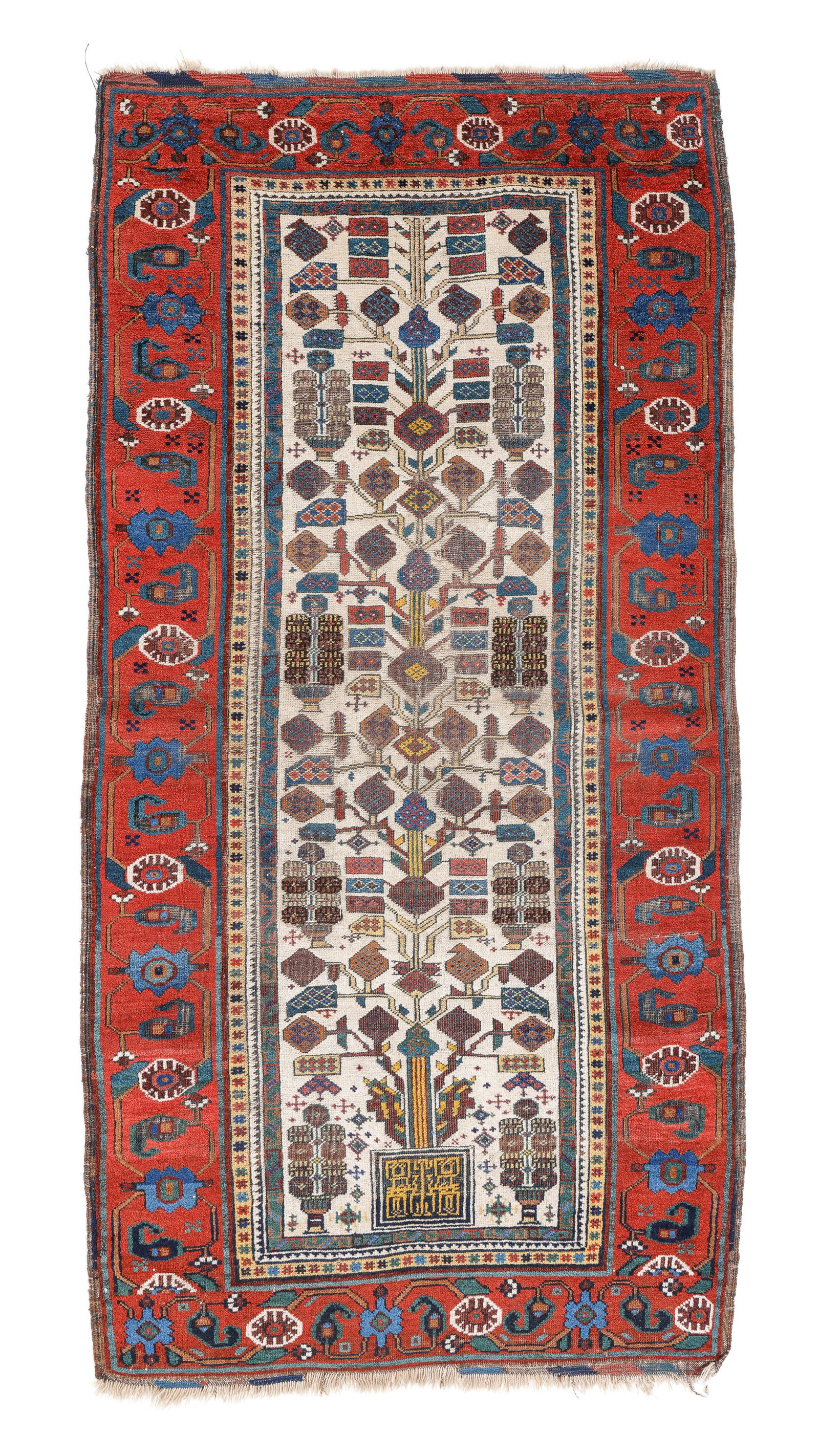 Ivory Field Baluch Rug, NE Persia, Ca. 1875, 3'1'' x 6'1'' (1 of 4)
