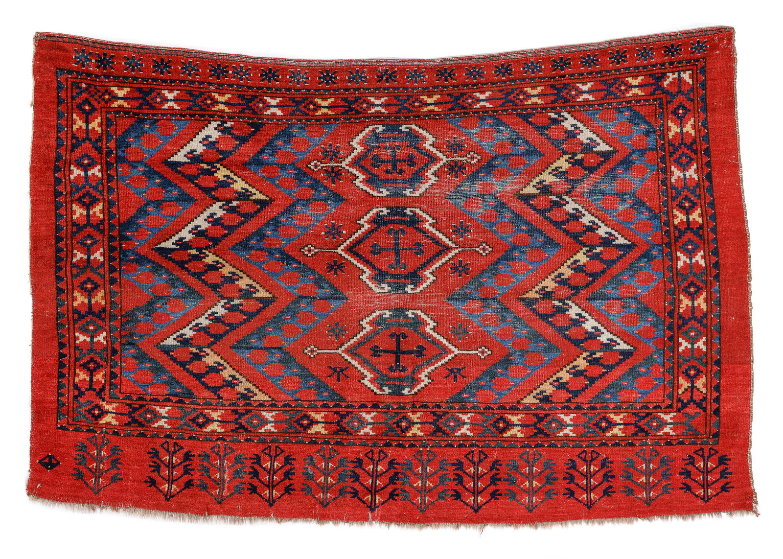 Beshir Chuval, Turkmenistan, Mid 19th C., 3'4'' x 4'11'' (1 of 4)