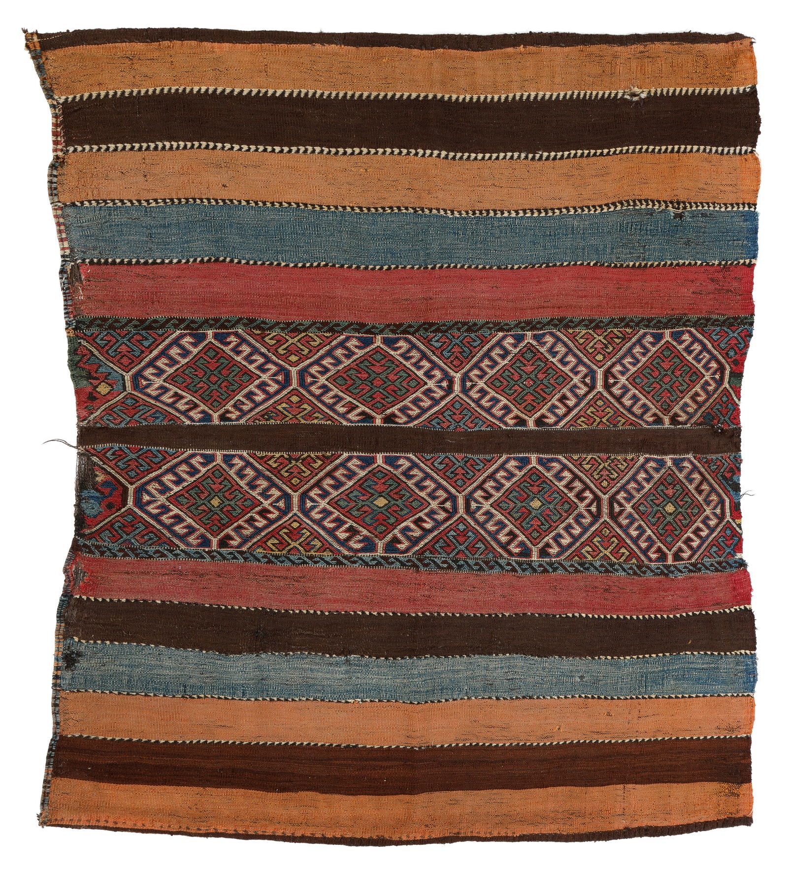 Southeast Anatolian Mixed Weave Kurd Chuval, Ca. 1870, 4'1'' x 4'9'' (1 of 4)
