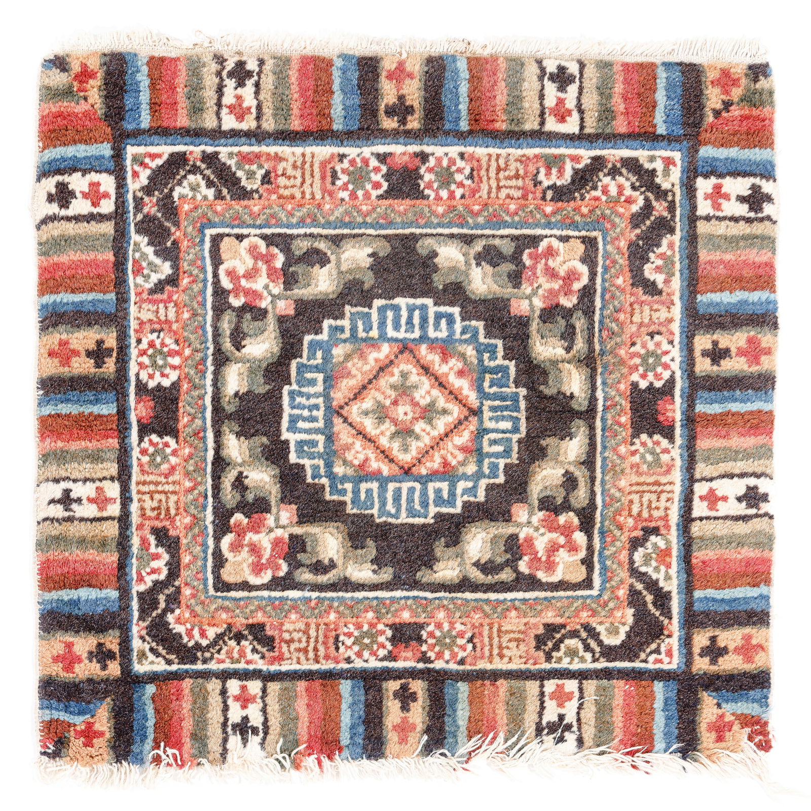 Sitting Mat, Gansu, China, Ca. 1920, 2'2'' x 2'1'' (1 of 3)