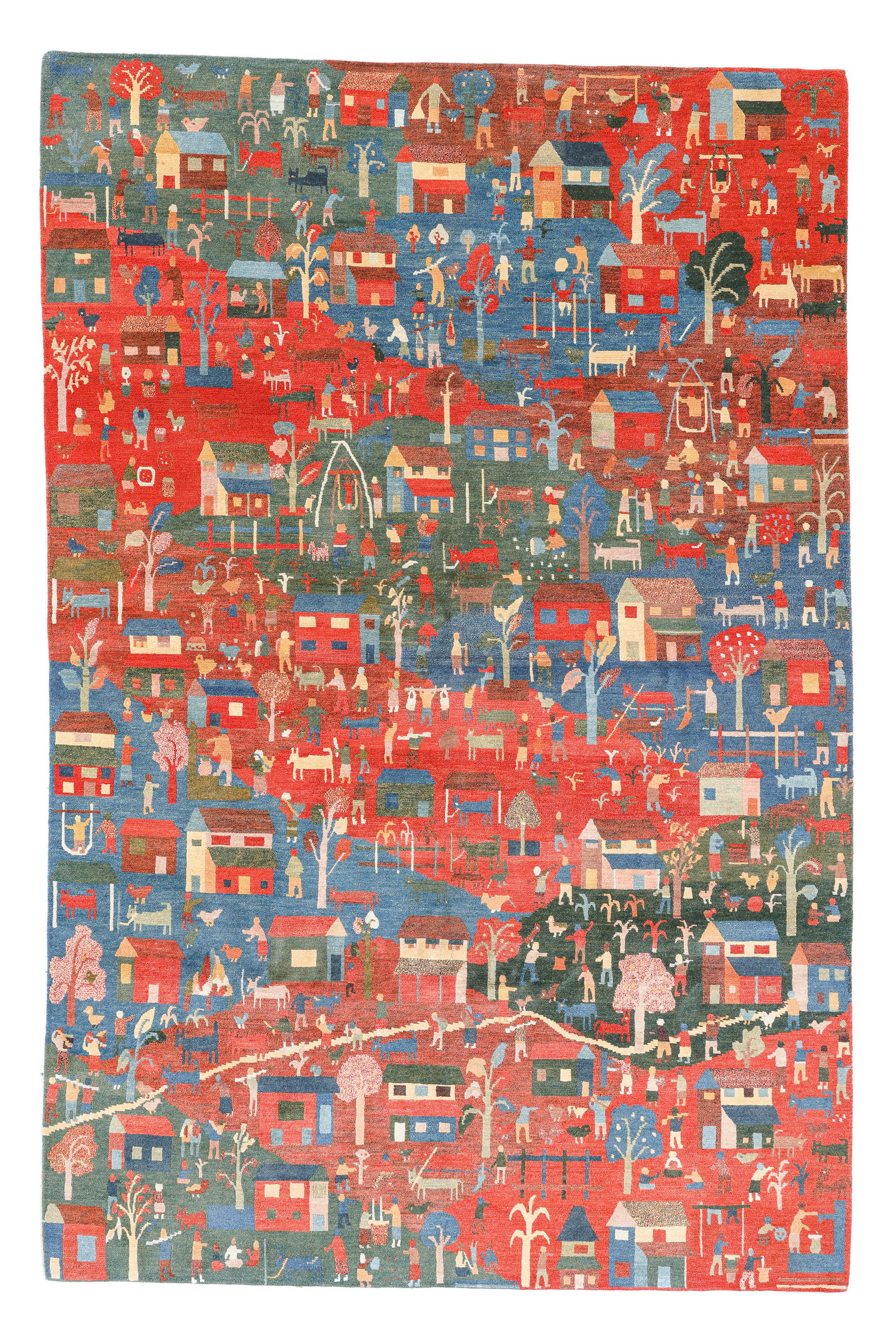 Folklife Rug, Tibet, Late 20th C., 6'0'' x 9'0'' (1 of 5)