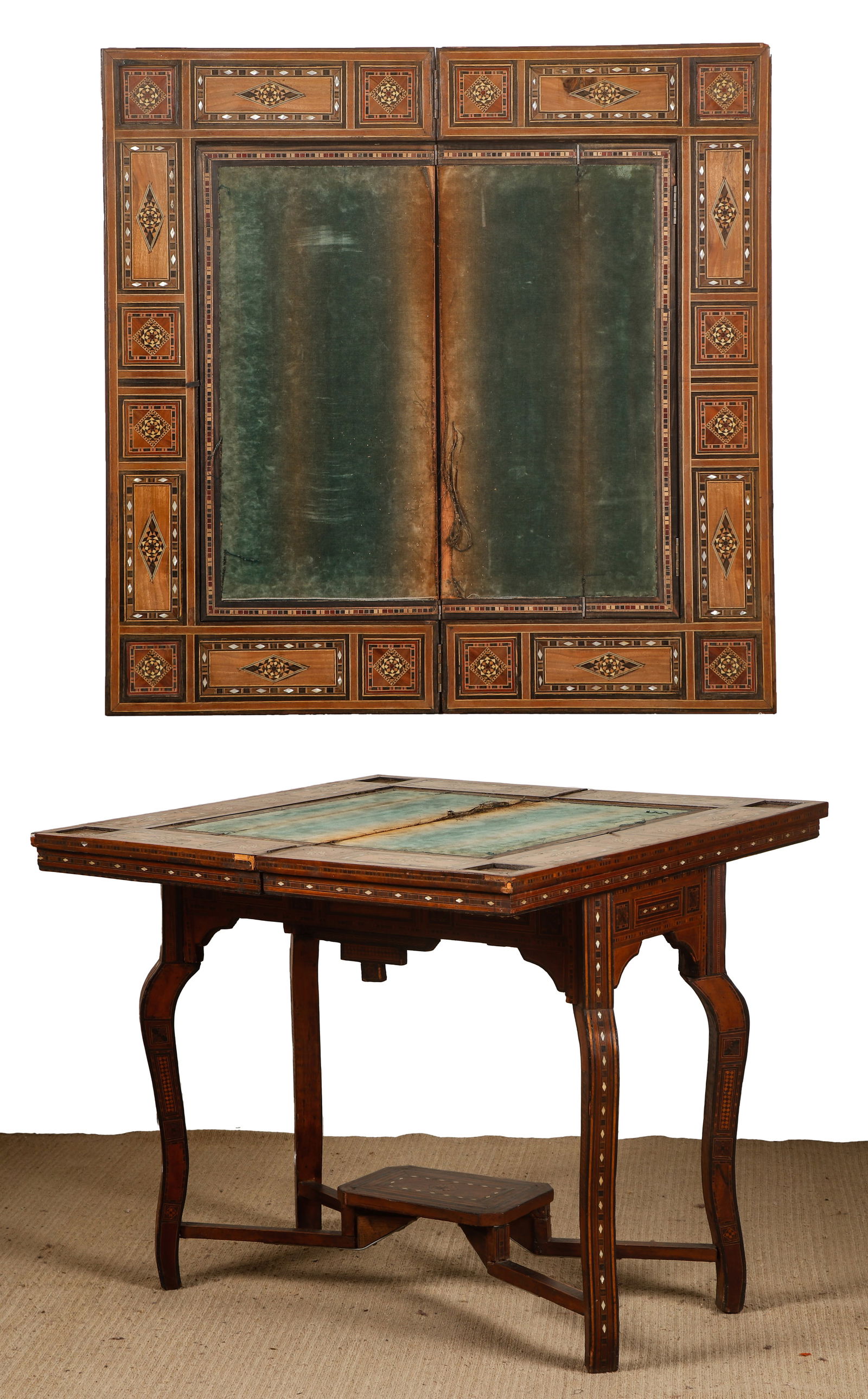Antique Syrian Parquetry and Mother of Pearl Inlaid Games Table, 19th C. (1 of 9)