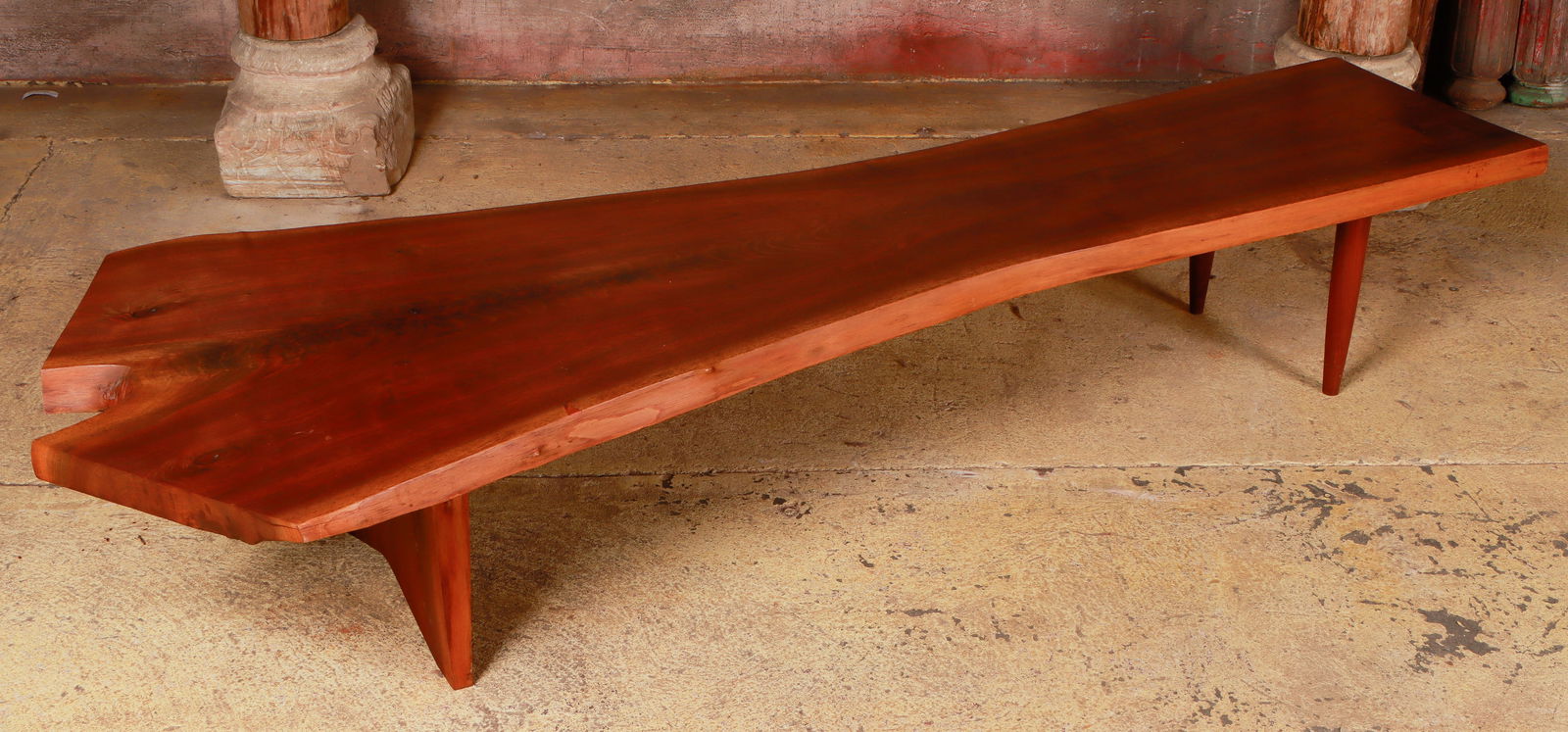 School of Nakashima Large Free Edge Walnut Slab Coffee Table (1 of 5)