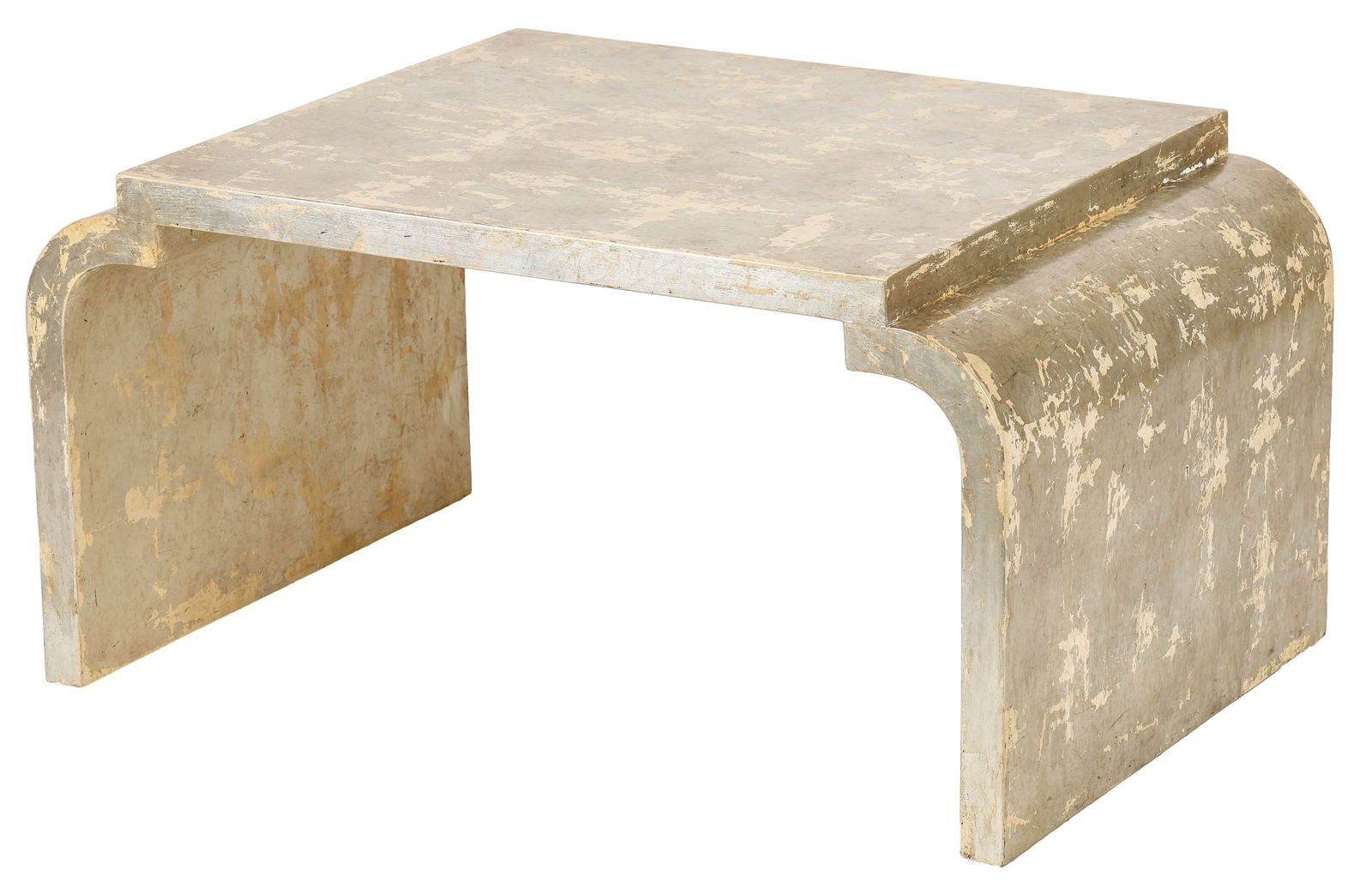 Modern Gold and Silver Leaf Decorated Wooden Coffee Table (1 of 7)