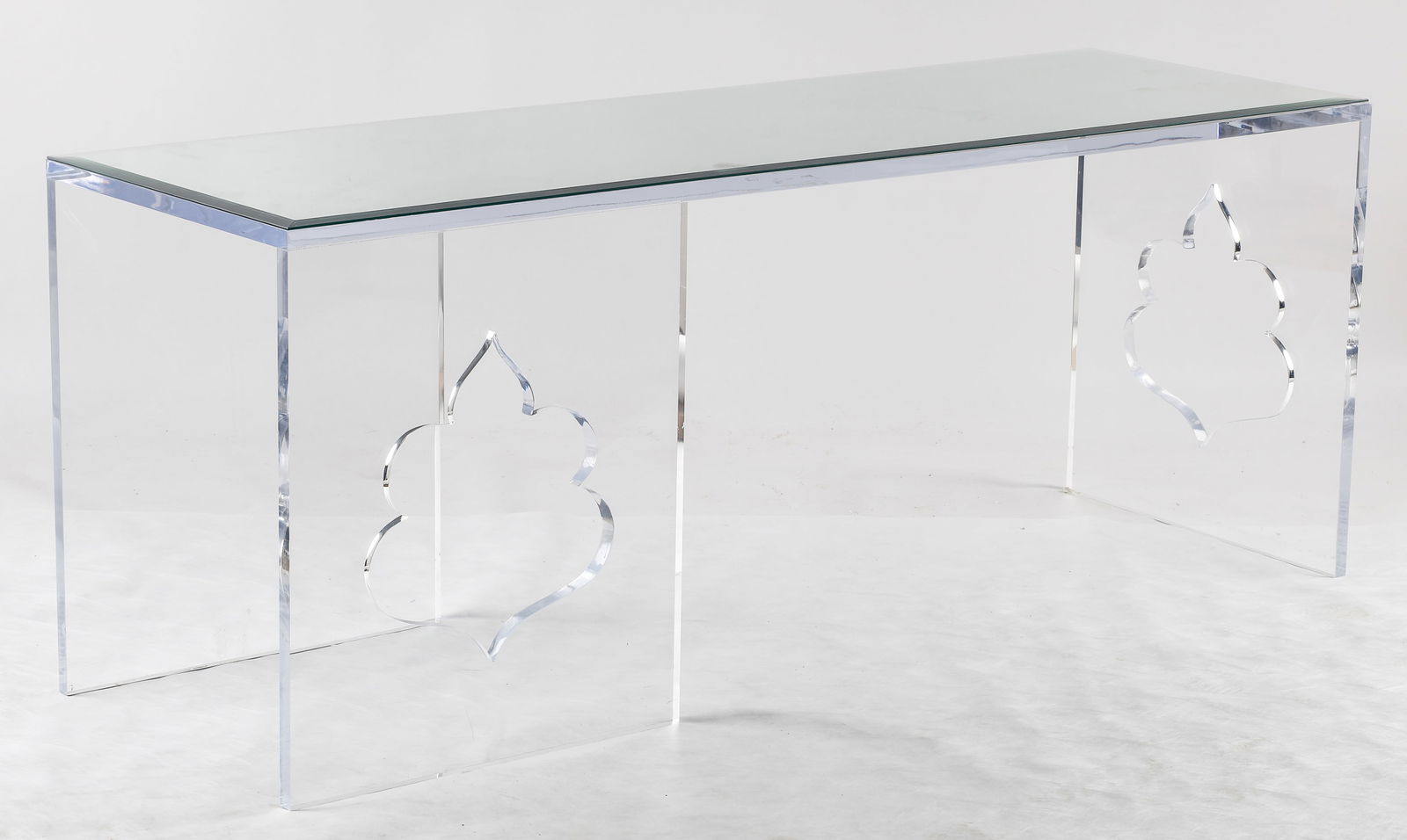 Modern Custom Acrylic Mirror Top Desk (1 of 4)