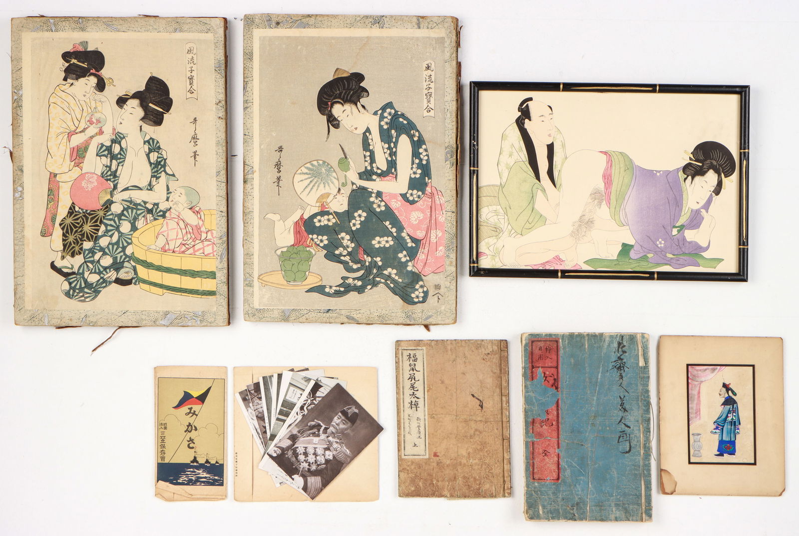 Collector's Lot of Antique Japanese Art, Postcards, And Books (1 of 6)