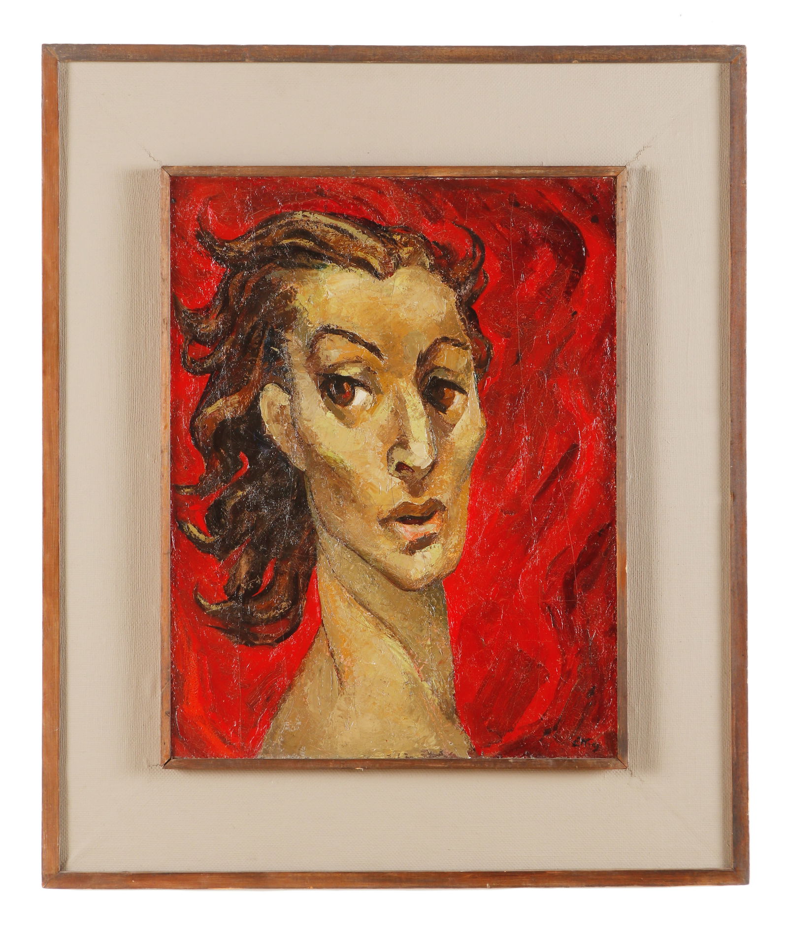 Emlen Etting (American, 1905-1992) "Lot's Wife": Emlen Pope Etting (American, 1905-1993) "Lot's Wife", oil painting on canvas, signed. This Painting was exhibited widely, bears the label from a 1953 exhibition at Pennsyllvania Academy of the Fine Ar