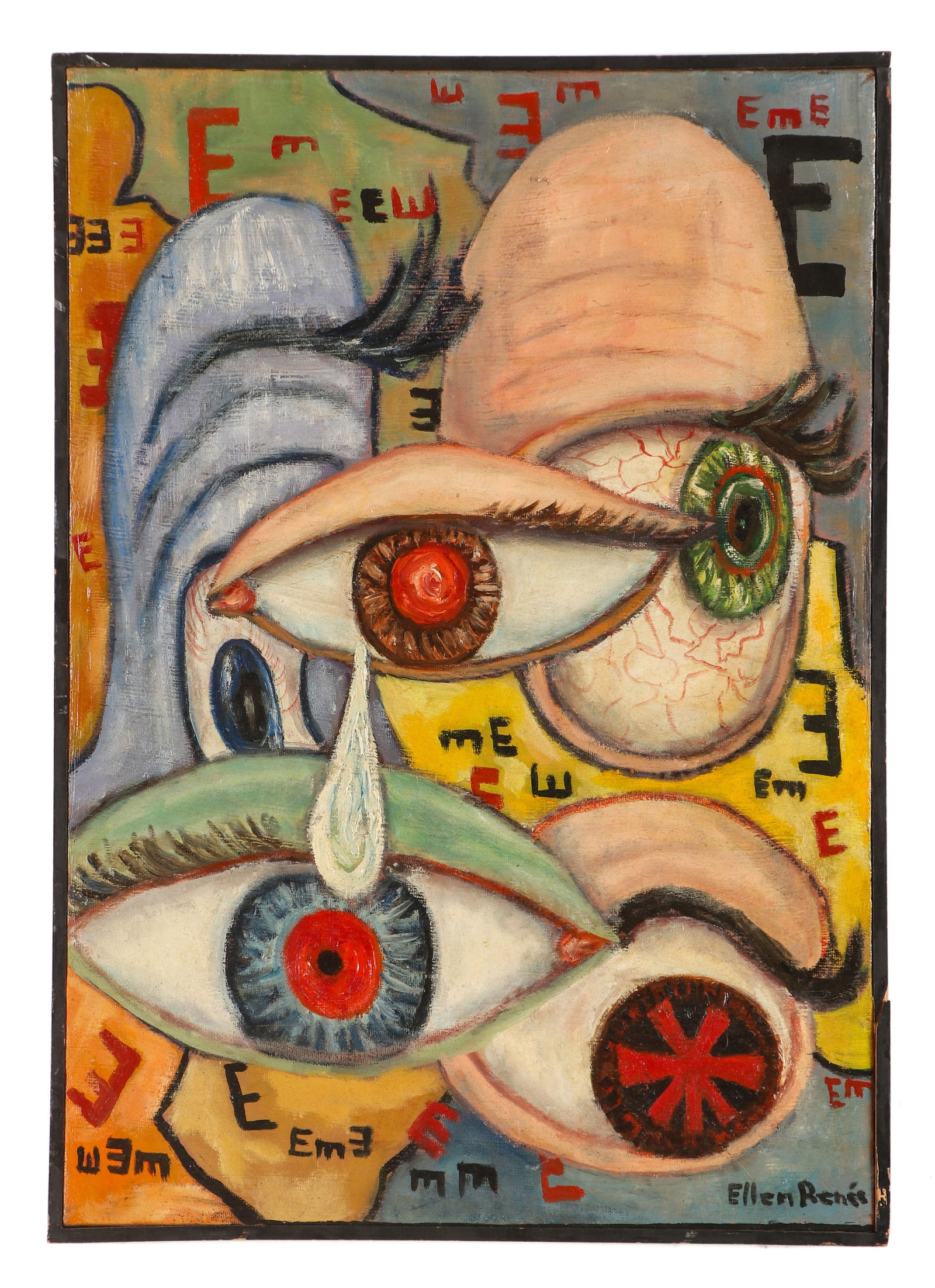 Ellen Renee (American, 20th c.) "Eyes and E's" (1 of 3)