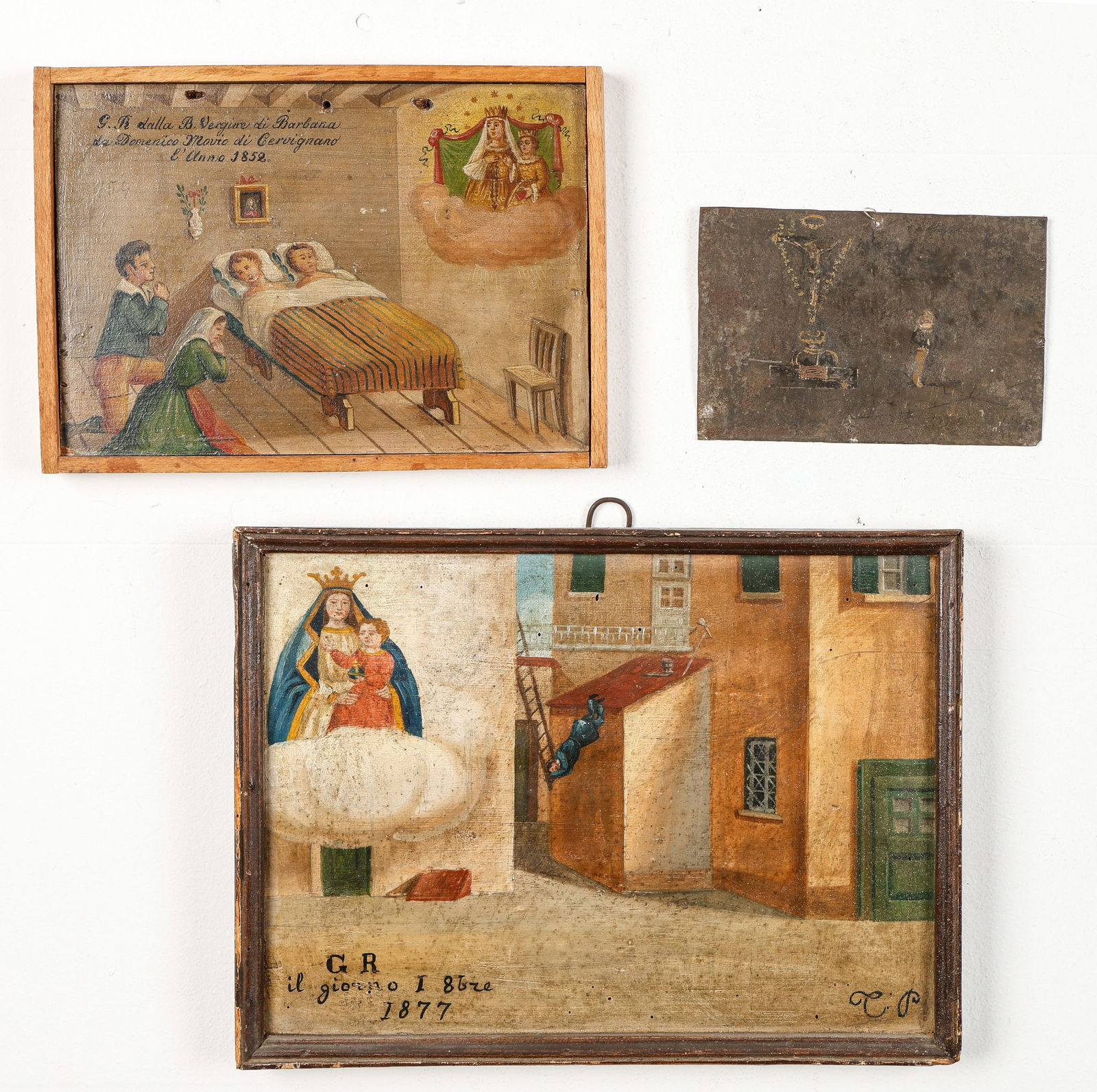 Collector's Lot of 3 Italian Retablos, 19th/20th C. (1 of 6)