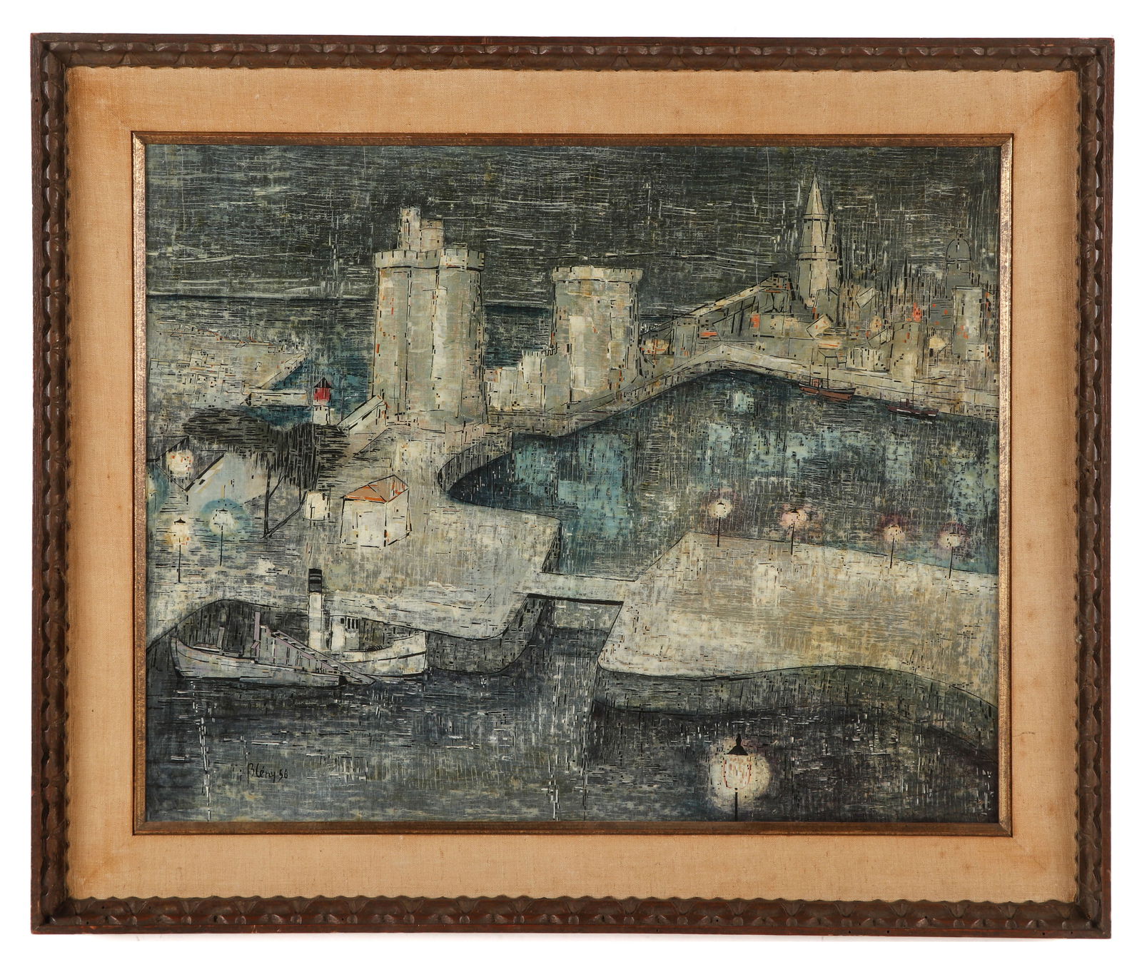 Jacques Bleny (1925-1960) "Nocture La Rochelle" (1 of 4)