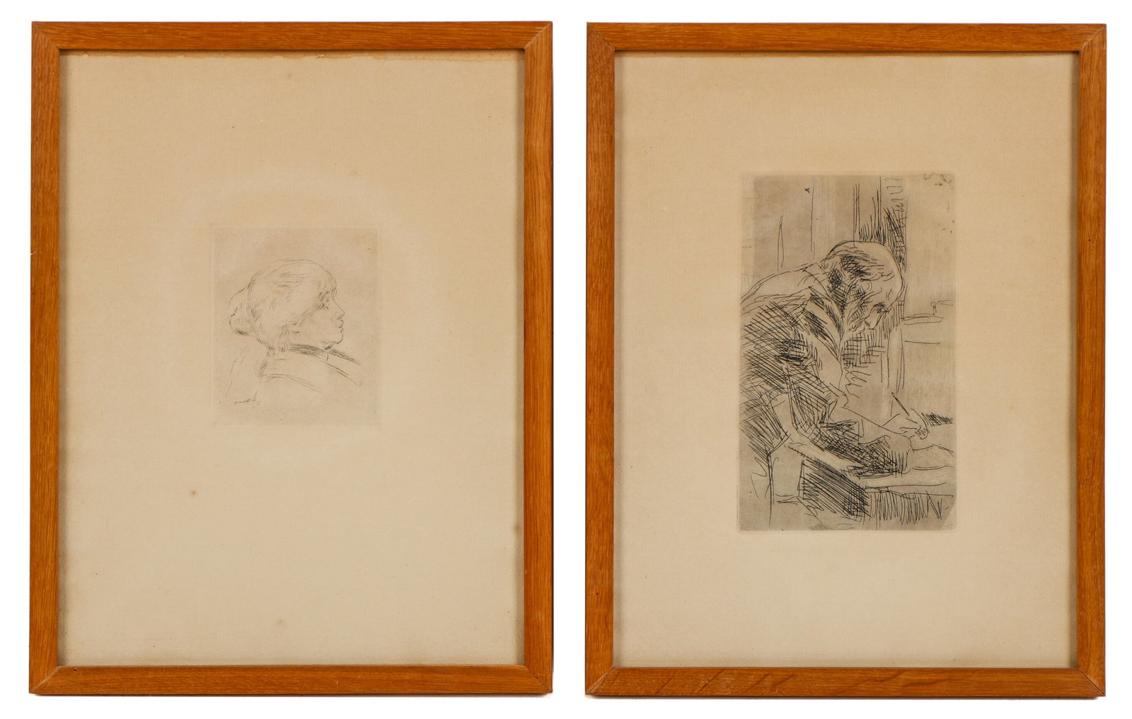 (2) Etchings: Pierre Bonnard & Renoir (1 of 5)
