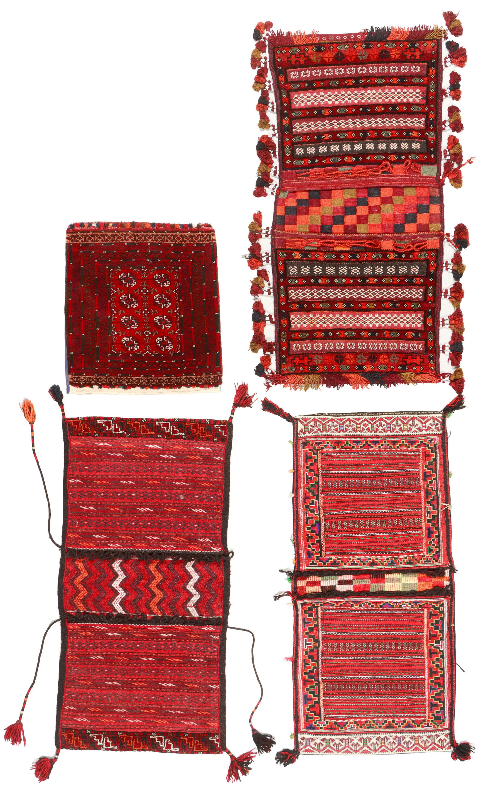 4 Afghan Saddlebag/Trappings, Afghanistan, Late 20th C (1 of 5)