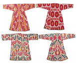 4 Antique Ikat Robes, Uzbekistan, 19th/Early 20th C.