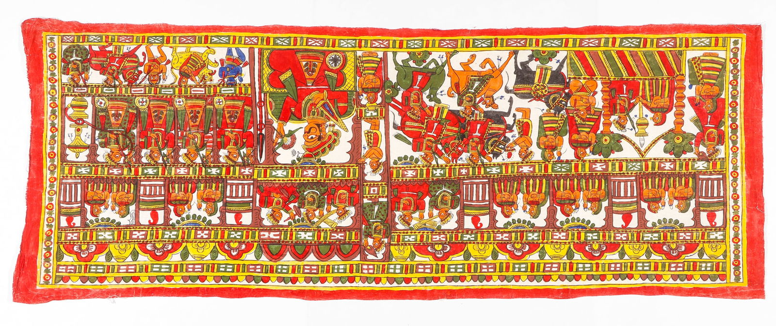 Indian Phad Painting, Rajasthan, Early/Mid 20th C. (1 of 4)