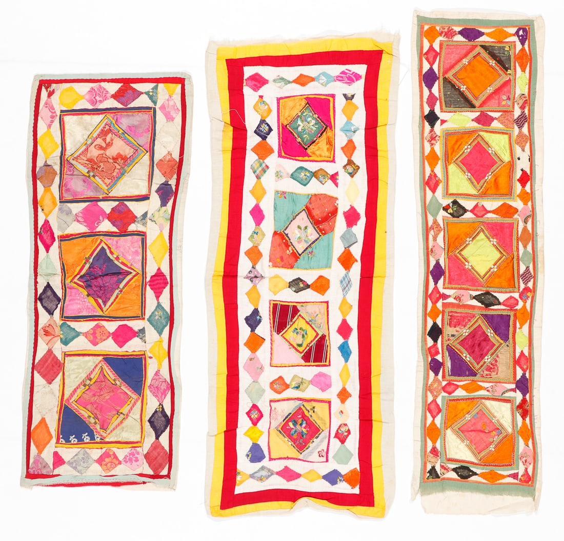 3 Jain Applique Hanging, Rajasthan, India, Mid 20th C. (1 of 2)