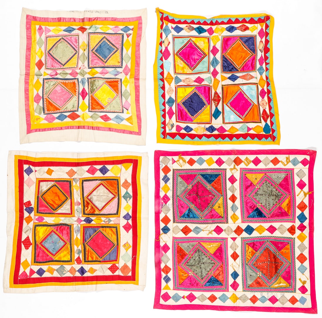 4 Jain Applique Hangings, Rajasthan, Indi , Mid 20th C. (1 of 3)