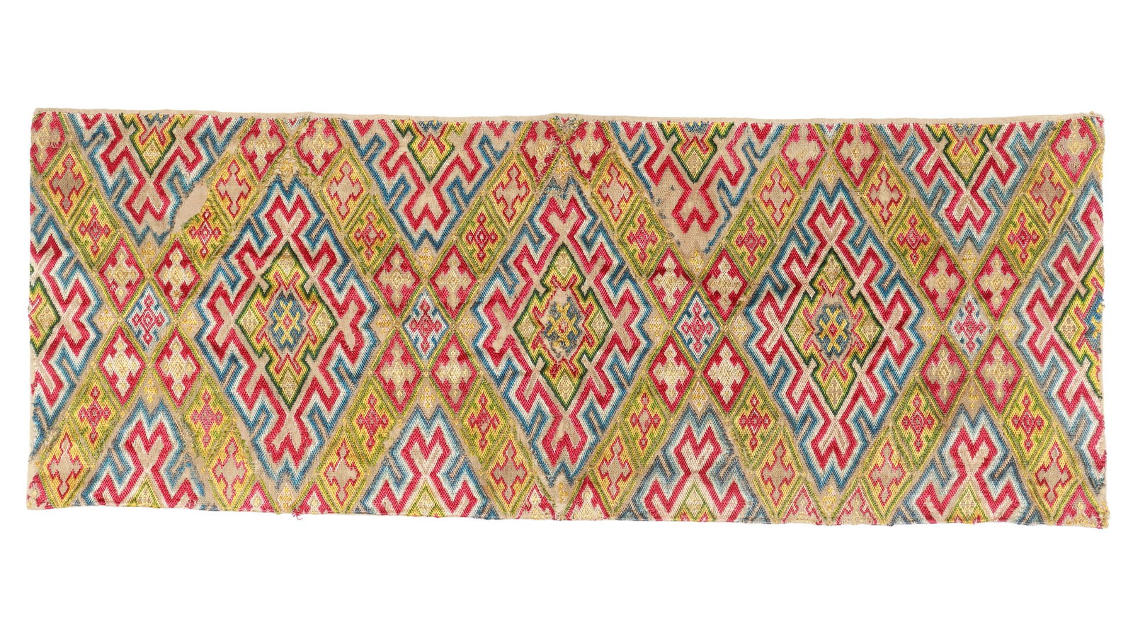 Antique Italian Diamond Pattern Bargello Panel (1 of 2)