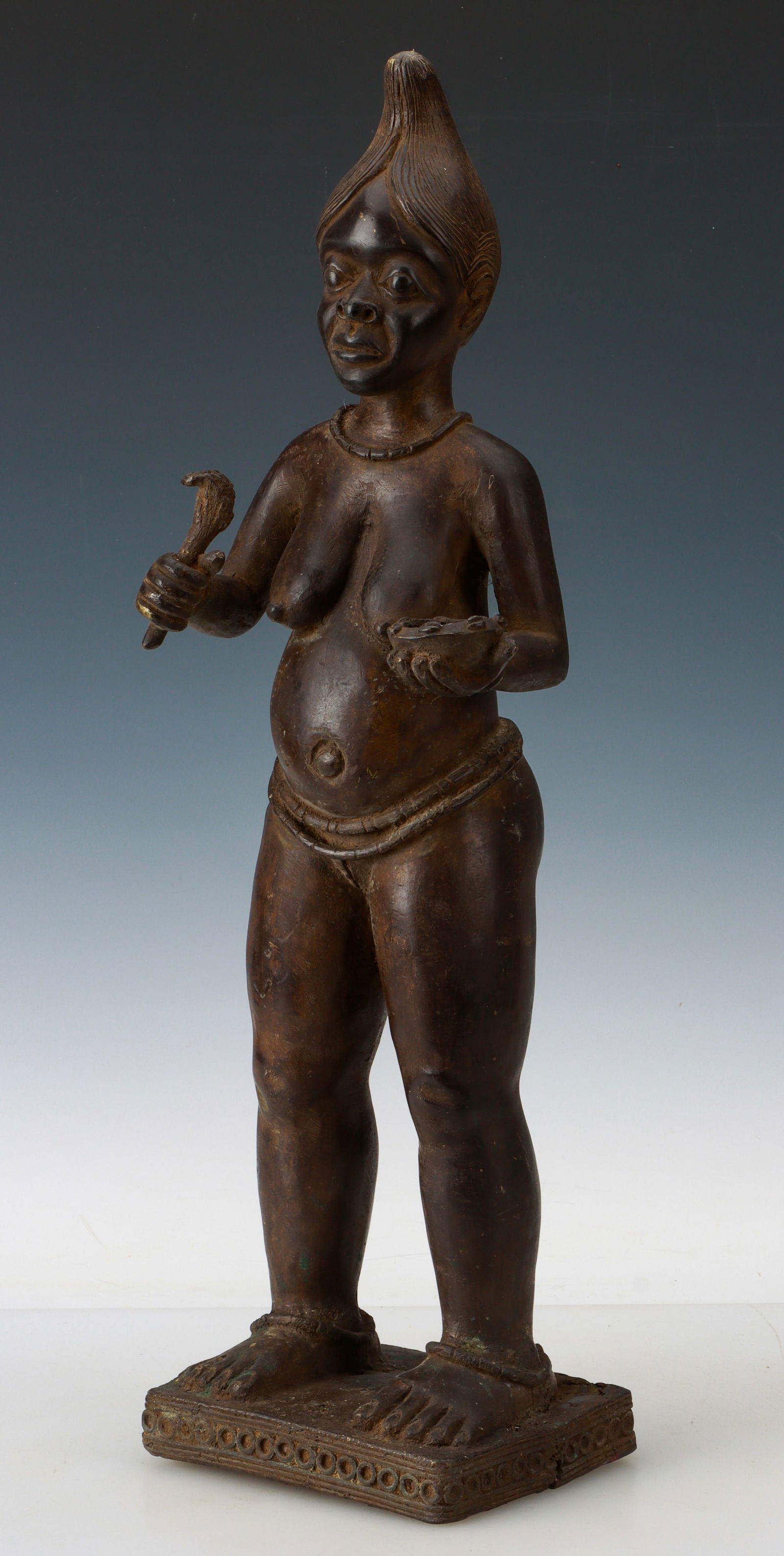 African Ife Style Bronze Maternity Figure (1 of 6)