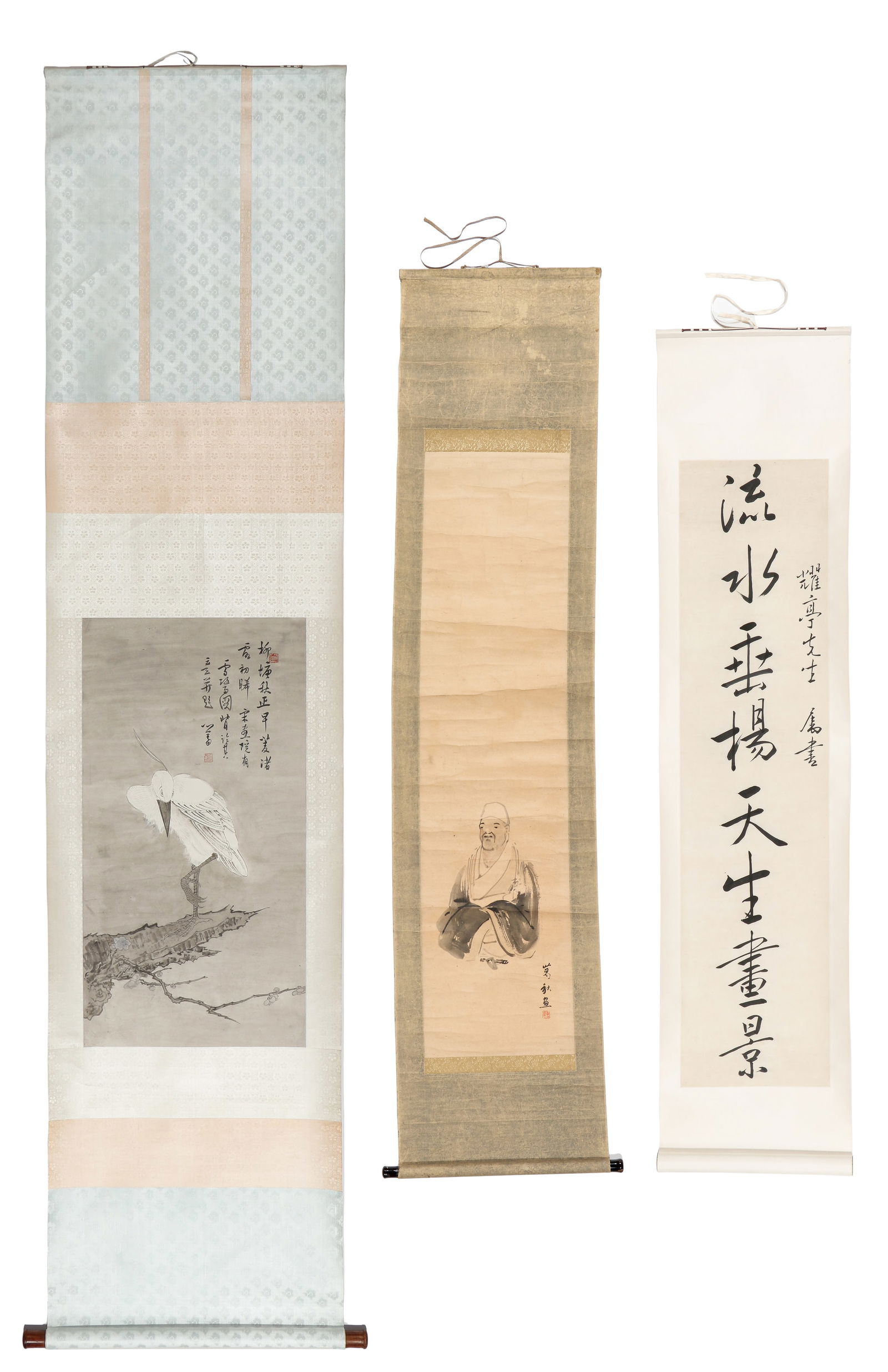 3 Japanese Painted Scrolls (1 of 12)