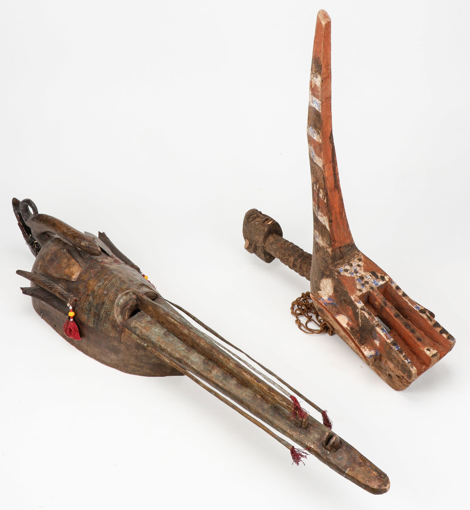 African Dogon Hornbill Mask and Marka Soninke Ceremonial Mask, Mali (1 of 3)