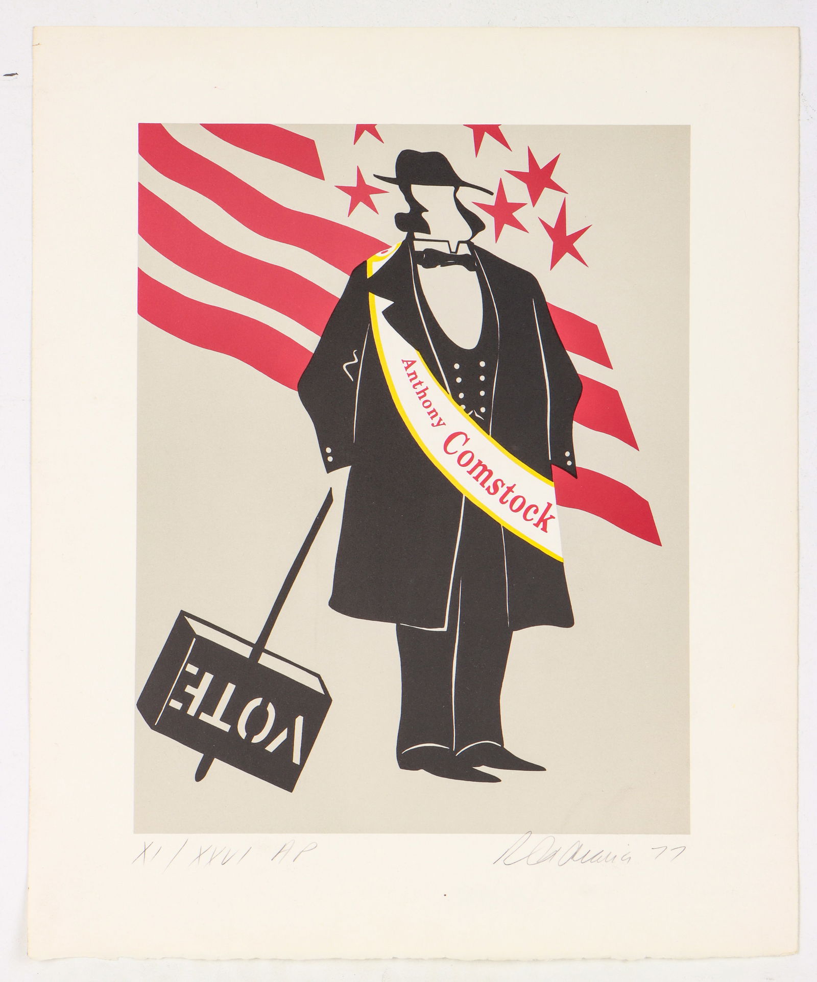 Robert Indiana (1928-2018) "Anthony Comstock" 1977 (1 of 3)