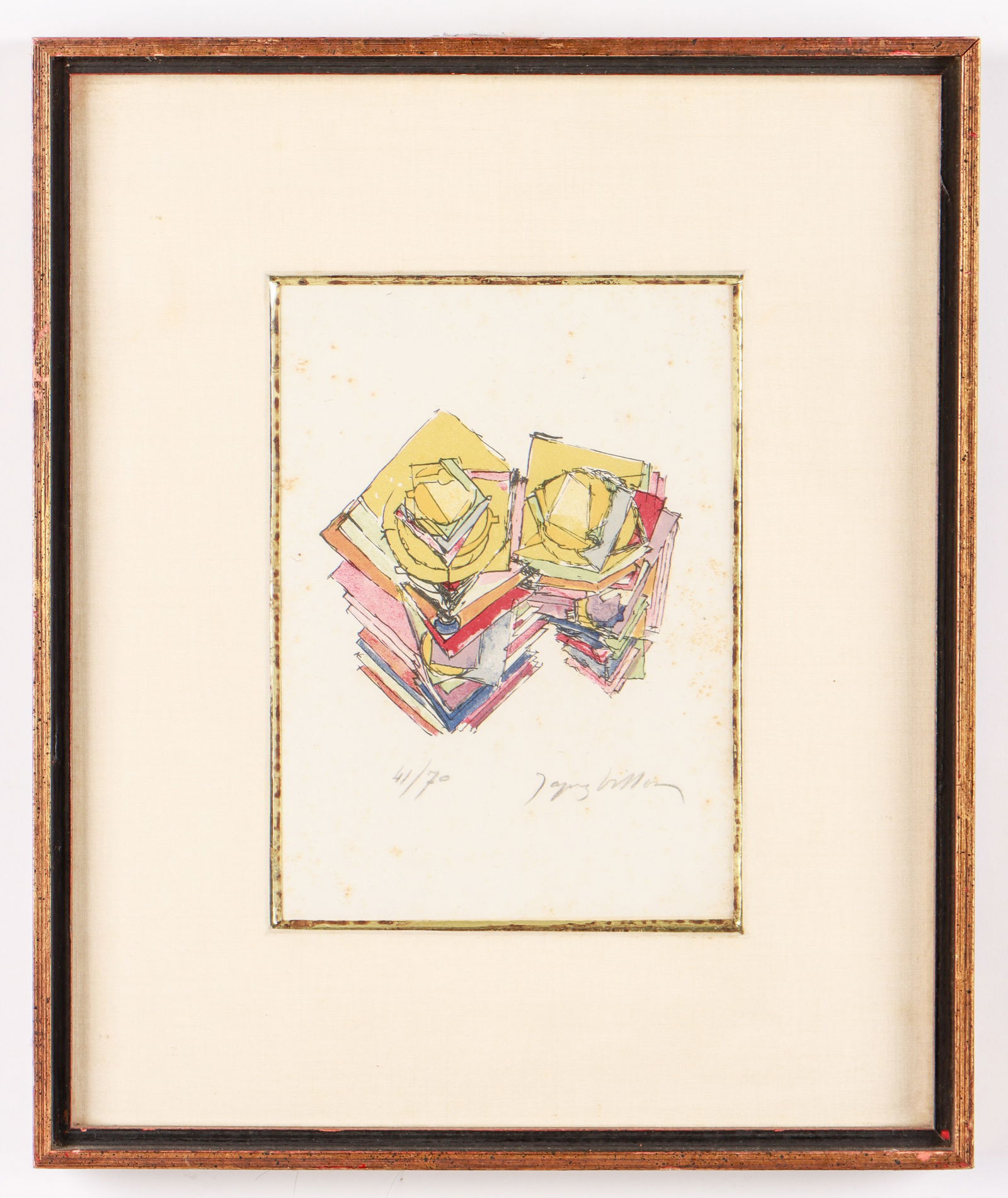 Jacques Villon  (French, 1875-1963) Color Lithograph (1 of 3)