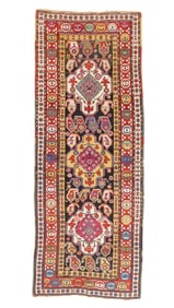 Kazak Rug, Caucasus, Ca. 1880, 3'6'' x 9'0''