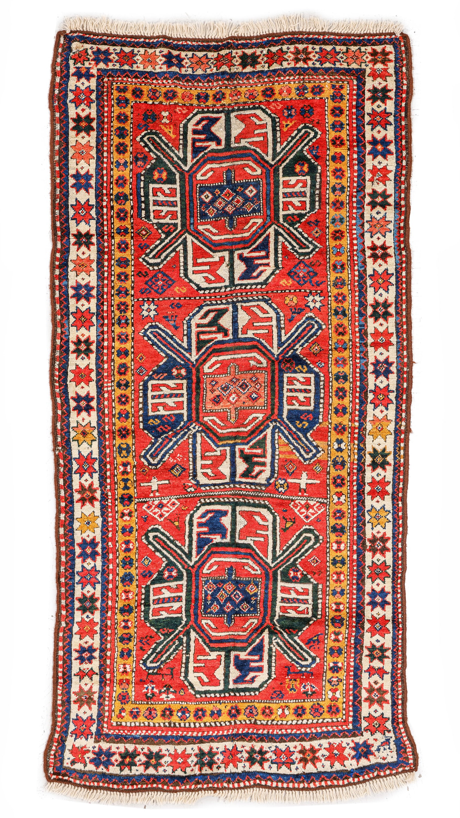 Kazak Rug, Caucasus, Ca. 1880, 4'0'' x 8'6'' (1 of 4)