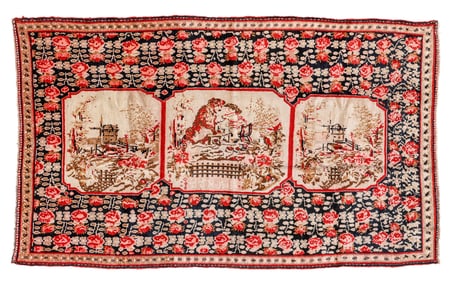 Armenian Pictorial Rug, Inscribed, Caucasus, Early 20th C., 7'1'' x 4'1''