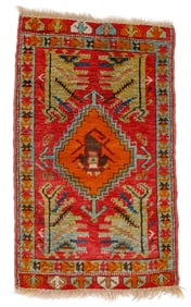 Central Anatolian Yastik, Turkey, Ca. 1880, 1'7'' x 2'8''