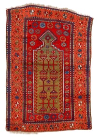 East Anatolian Kurd Prayer Rug, Turkey, Ca. 1880, 3'6'' x 5'2''