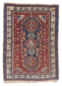 Garden Design Rug, Azerbaijan, Early 20th C., 4'1'' x 5'9''