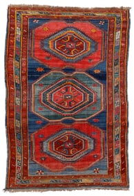 Kazak Rug, Caucasus, Early 20th C., 4'0'' x 5'10''