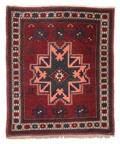 Lesghi Medallion Kazak Rug, Caucasus, Mid 20th C., 2'9'' x 3'4''