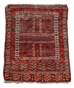 Yomud Ensi Rug, Turkmenistan, Mid 19th C., 4'8'' x 5'3''