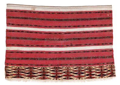 Tekke Mixed Weave Chuval, Turkmenistan, Ca. 1880, 3'8'' x 2'7''