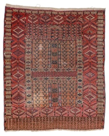 Ensi Rug, Turkmenistan, Late 19th C., 3'10'' x 4'8''