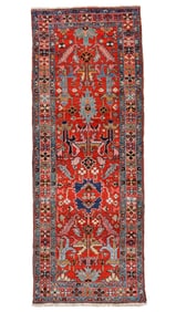 Heriz Rug, Persia, Late 19th C., 3'7'' x 9'7''