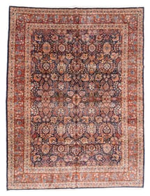 Blue Kazvin Rug, Persia, Ca. 1920, 9'0'' x 11'9''