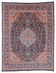 Blue Meshed Rug, Persia, Ca. 1920, 9'6'' x 12'4''