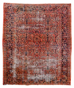 Shabby Chic Sarouk Rug, Persia, Ca. 1920, 9'8'' x 11'6''