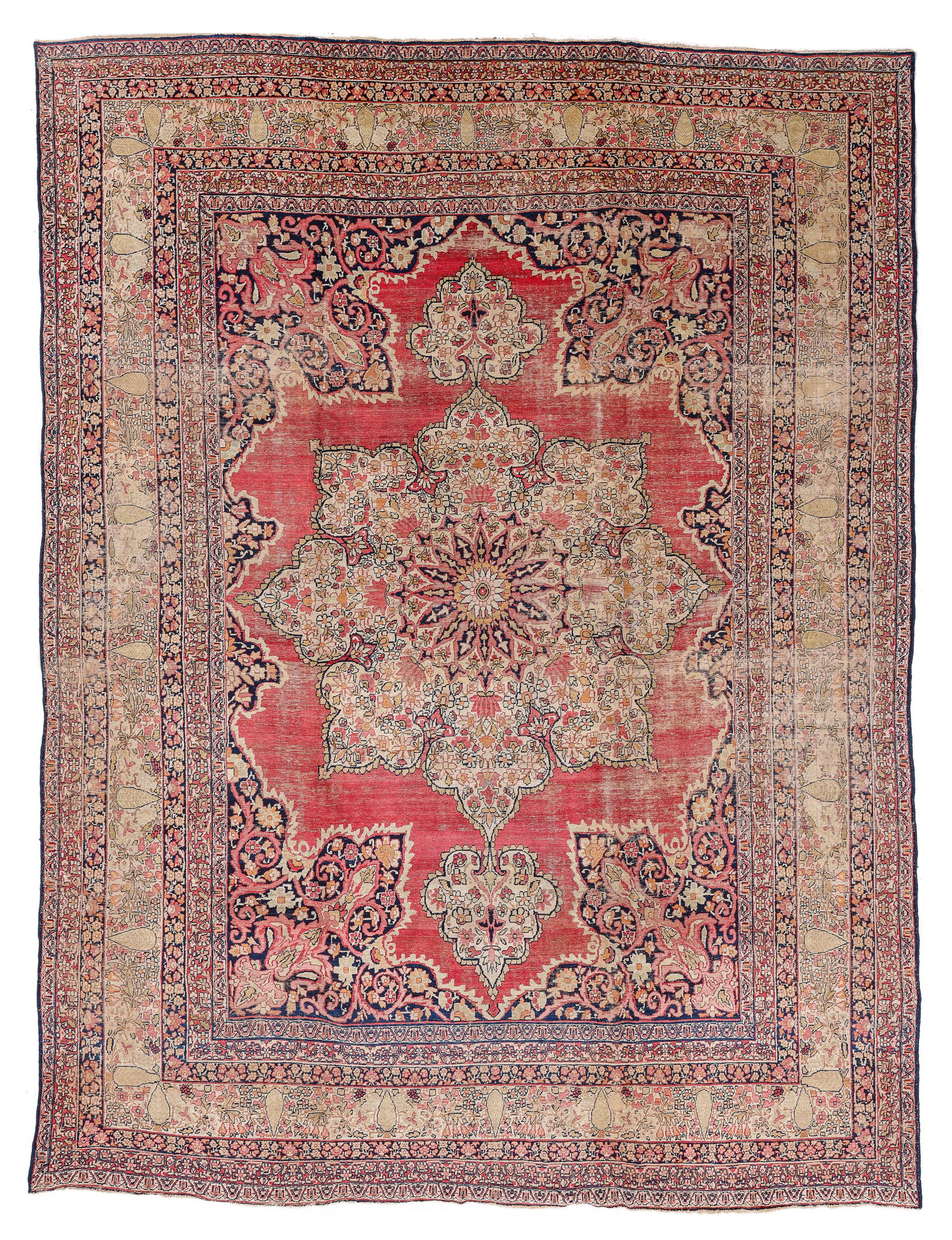 Khorrasan Rug, Persia, Late 19th C., 10'0'' x 13'0'': Khorrasan Rug, Persia, Late 19th C., 10'0'' x 13'0'' (305 x 396 cm). Weight: 49 lbs. Material: wool pile, cotton warp, cotton weft.