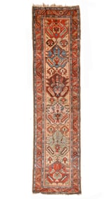 NW Persian Camel Field Rug, Ca. 1880, 3'2'' x 12'3''