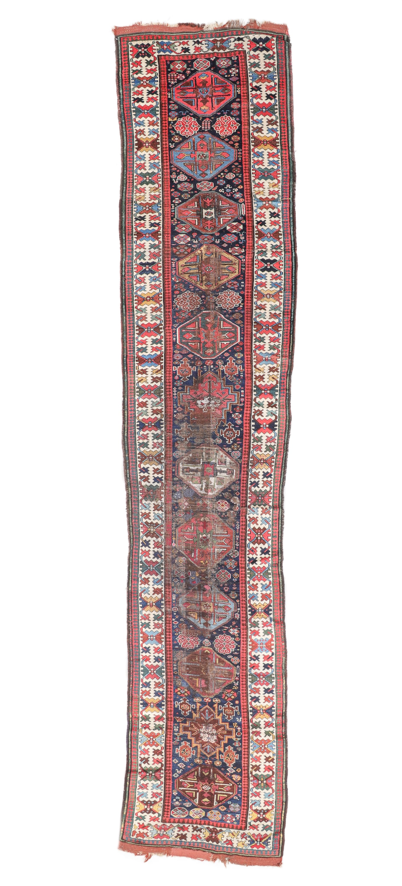 Northwest Persian Long Rug, Ca. 1875: 3'8'' x 18'5'' (1 of 4)
