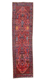 West Persian Runner, Ca. 1940, 3'6'' x 13'3''